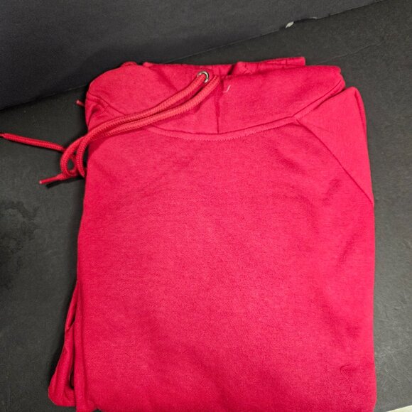Zenana 1X Hooded Sweatshirt and Sweatpants Set, Red - Picture 3 of 6